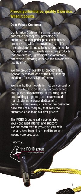 Roho Product Catalogue