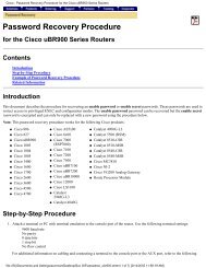 Password Recovery Procedure for the Cisco uBR900 Series Routers