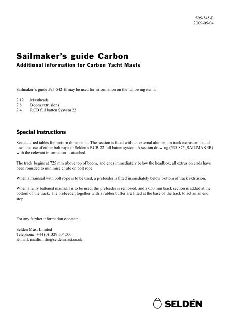 Sailmaker's guide Carbon