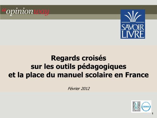 Regards croisÃ©s sur les outils pÃ©dagogiques et la place du manuel