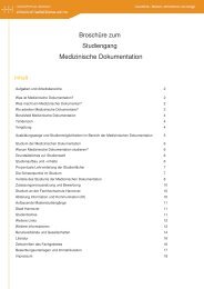 Medizinische Dokumentation - FakultÃ¤t III - Hochschule Hannover