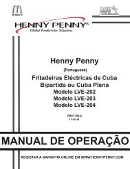 Henny Penny - LVE serie 200 - Manual de operação - Coldmix