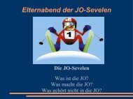 Elternabend der JO-Sevelen - Ski- und Bergclub Sevelen