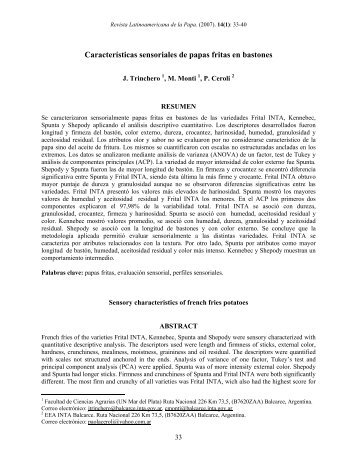 CaracterÃ­sticas sensoriales de papas fritas en bastones - AsociaciÃ³n ...