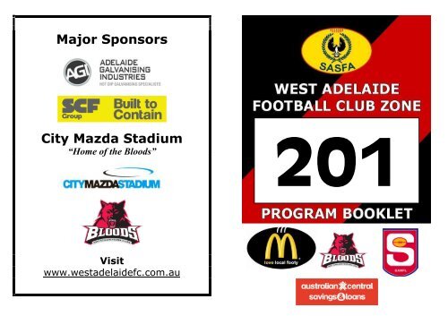 Major Sponsors City Mazda Stadium - West Adelaide Football Club