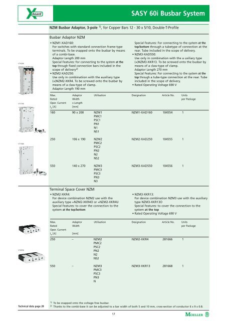 SASY 60i Busbar System