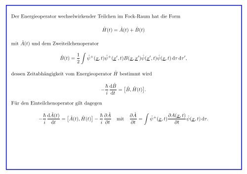 Quantenmechanik gebundener Atome - Institut für Theoretische Physik