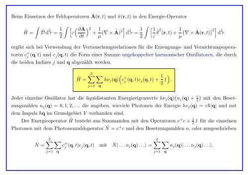 Quantenmechanik gebundener Atome - Institut für Theoretische Physik