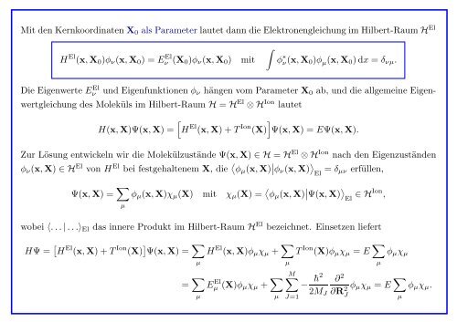 Quantenmechanik gebundener Atome - Institut für Theoretische Physik