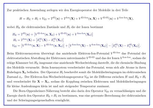 Quantenmechanik gebundener Atome - Institut für Theoretische Physik