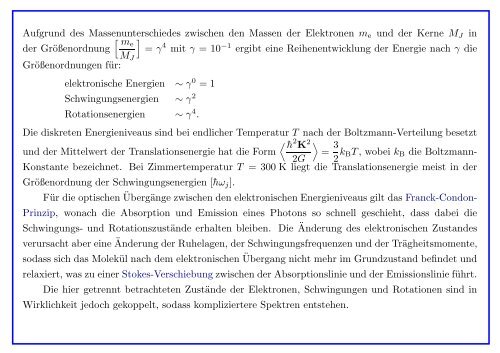 Quantenmechanik gebundener Atome - Institut für Theoretische Physik