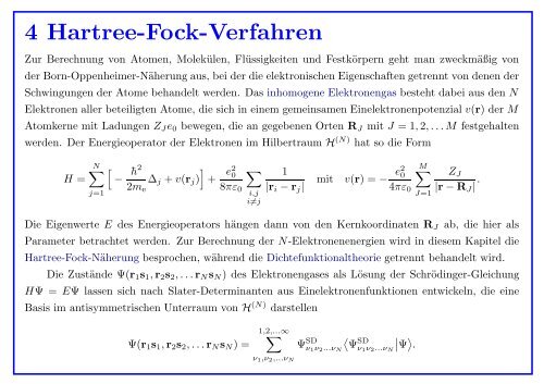 Quantenmechanik gebundener Atome - Institut für Theoretische Physik