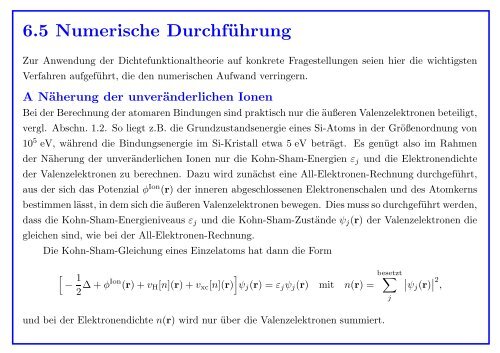 Quantenmechanik gebundener Atome - Institut für Theoretische Physik