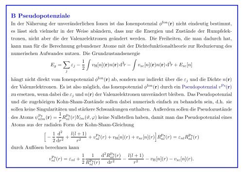 Quantenmechanik gebundener Atome - Institut für Theoretische Physik