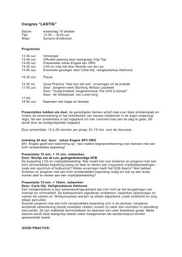 Congres LASTIG - MEE Zuidoost Brabant
