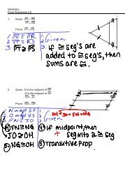 Geometry Proof Worksheet 2.6 1. Given: PV â PR VT â RS Prove ...