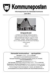Kommuneposten - juni 2012 - Hemsedal kommune