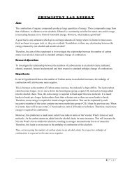 1 | Page Chemistry Lab Report Aim: The combustion of organic ...