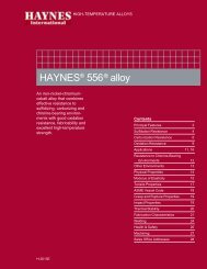 HAYNES® 556™ alloy - Haynes International, Inc.