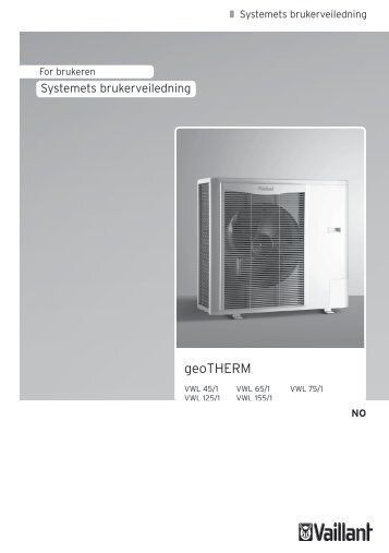 Bruk geoTHERM VWL - Vaillant