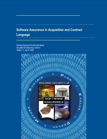 Software Assurance in Acquisition and Contract Language