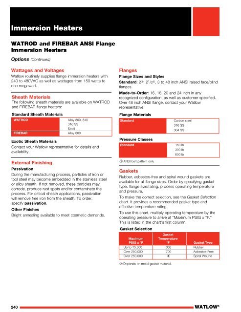 Heater Catalog (Section) - Immersion Heaters - Watlow