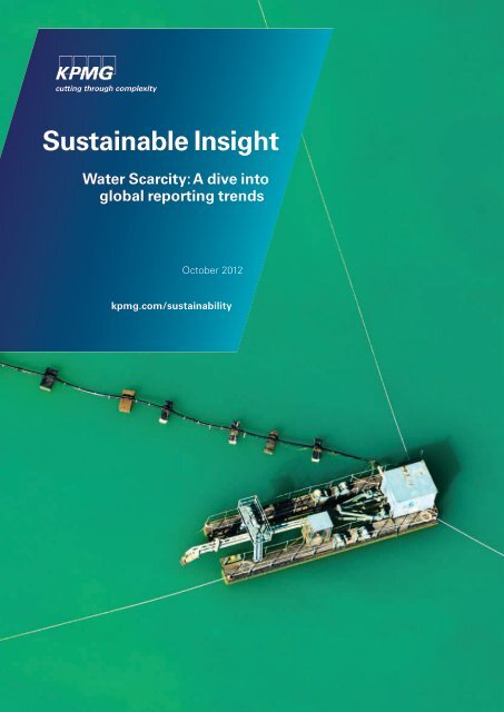 Sustainable Insight: Water Scarcity Ã¢Â€Â“ A dive into global ... - KPMG