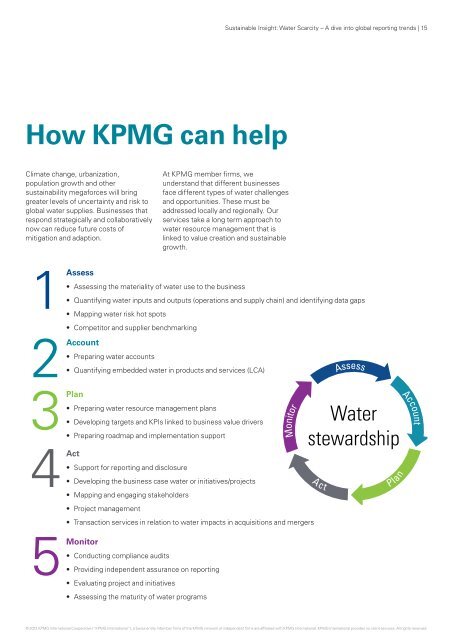 Sustainable Insight: Water Scarcity Ã¢Â€Â“ A dive into global ... - KPMG