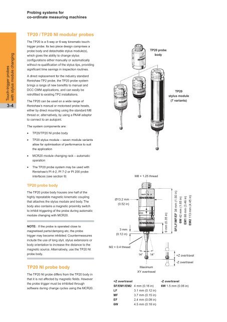 Probing Systems For Co-ordinate Measuring machines - Teknikel