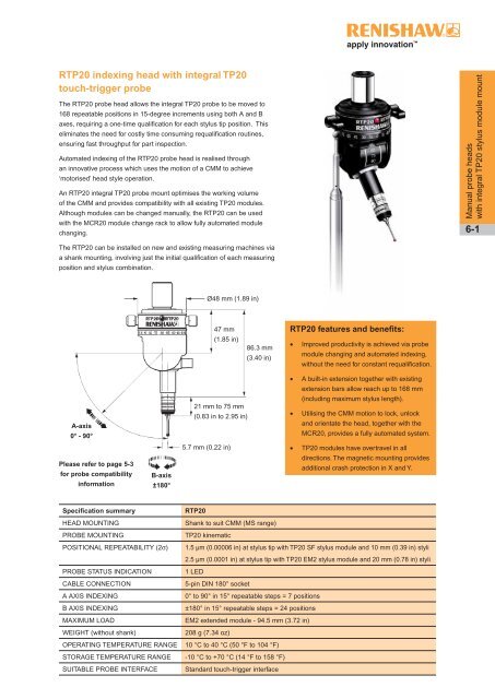 Probing Systems For Co-ordinate Measuring machines - Teknikel