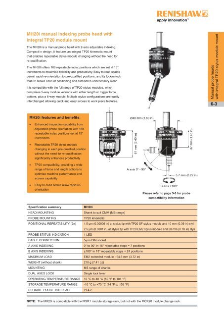 Probing Systems For Co-ordinate Measuring machines - Teknikel