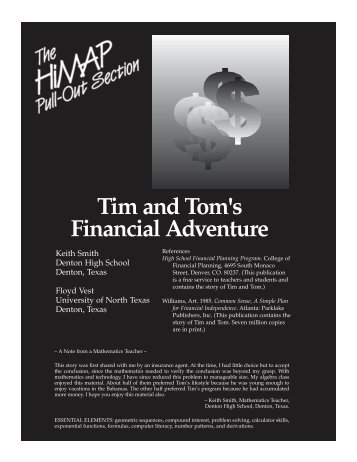 Tim and Tom's Financial Adventure - COMAP