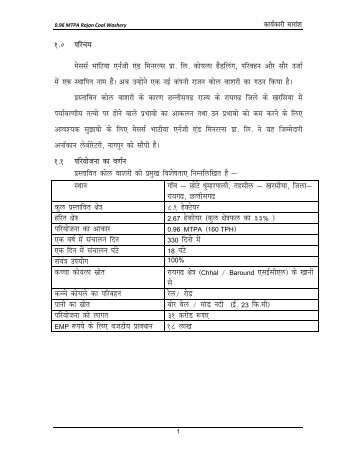 Summary EIA Report in Hindi Language