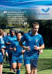 Redeemer Record, July 2012 - Redeemer Lutheran College