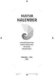 KULTUR KALENDER - Freie Waldorfschule Braunschweig e.V.