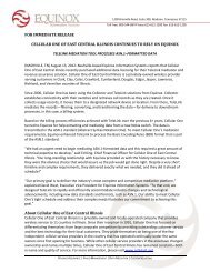 Cellular One of East Central Illinios-EIS Press Release - Competitive ...