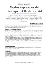 Flash portátil 5, modos especiales - Paco Rosso, fotografía