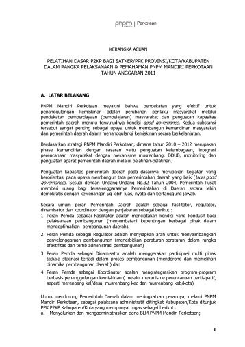 Kerangka Acuan - P2KP