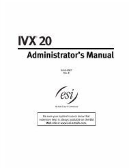 IVX 20 Administrator's Manual - ESI