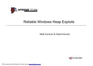 Windows heap exploits - XCon