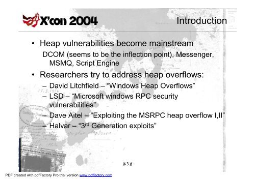 Windows heap exploits - XCon