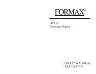 FD 130 Operator Manual - Formax