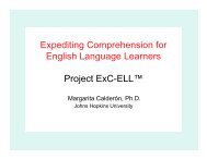 Expediting Comprehension for English Language Learners Project ...