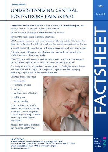 Understanding Central Post Stroke Pain (CPSP) - Chest Heart ...