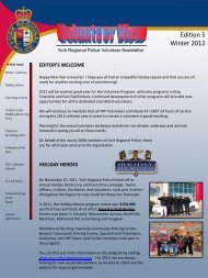 Edition 5 Winter 2012 - York Regional Police