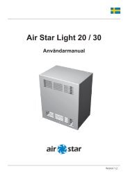 Air Star Light 20 / 30 AnvÃ¤ndarmanual - Air Star AB