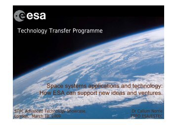 Technology Transfer Programme Space systems ... - the STFC