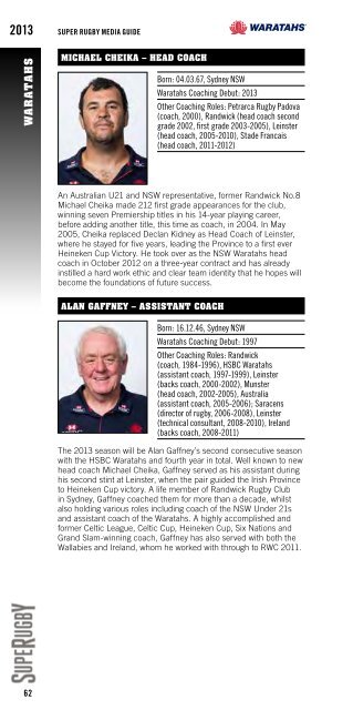 2013 Super Rugby Media Guide - SuperSport
