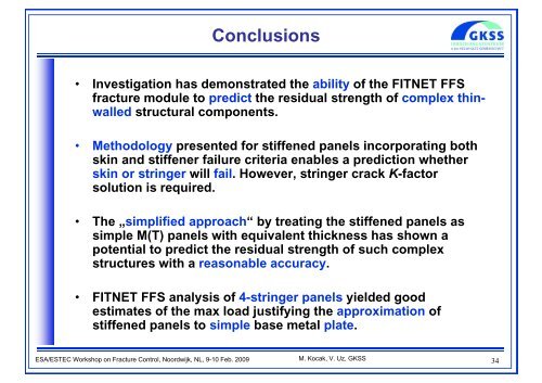 European FITNET Fitness-for-Service Procedure ... - Congrex