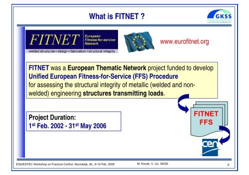 European FITNET Fitness-for-Service Procedure ... - Congrex